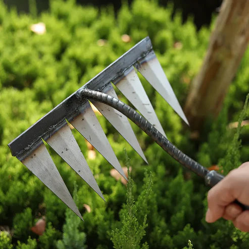 Rastrillo de deshierbe para jardinería y maleza